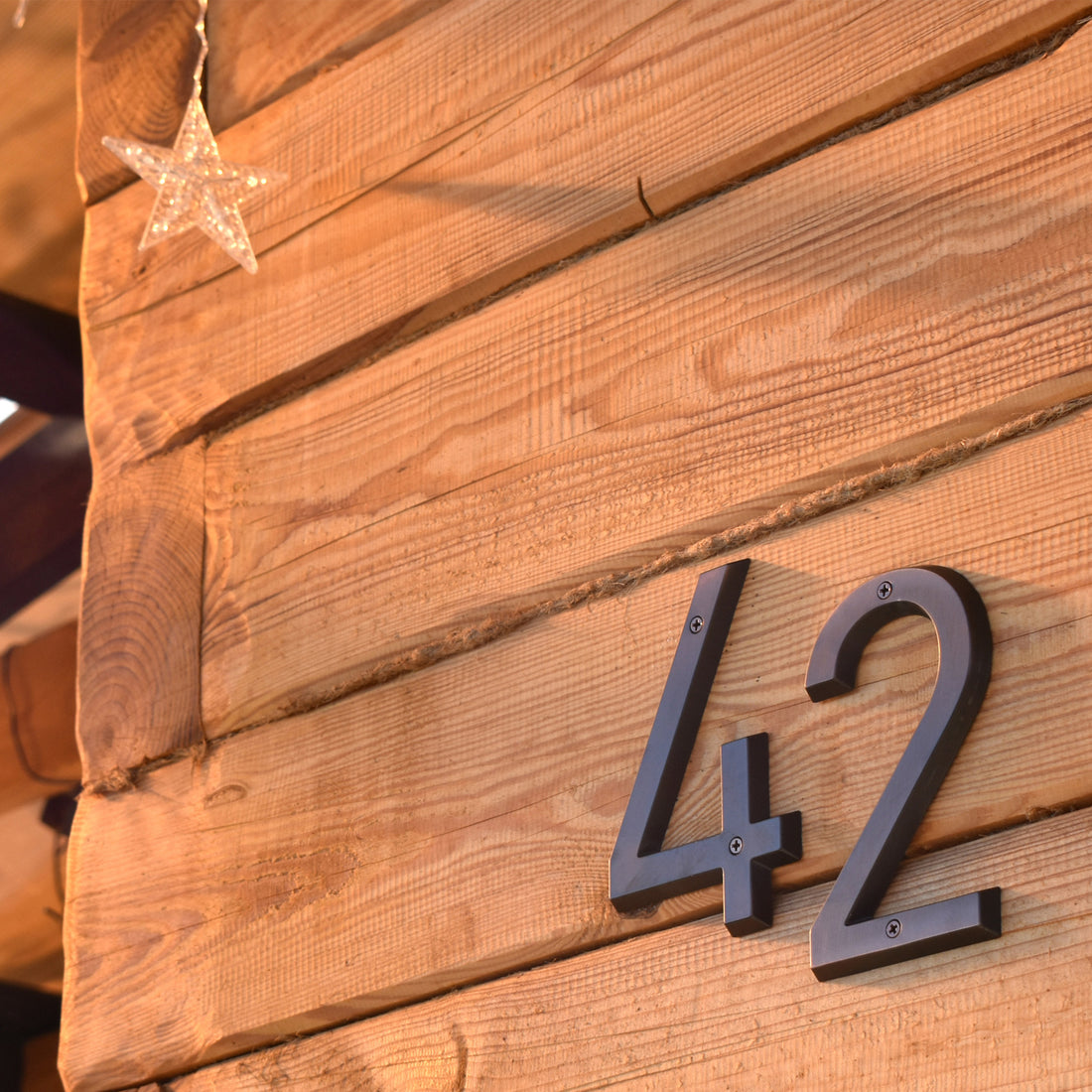 6 Inch (15 cm) House Number, Aged Bronze