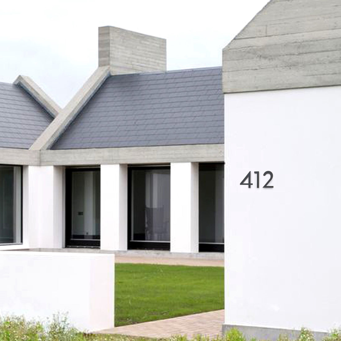 6 Inch (15 cm) House Number, Black Aluminium Alloy
