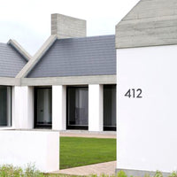 6 Inch (15 cm) House Number, Black Aluminium Alloy