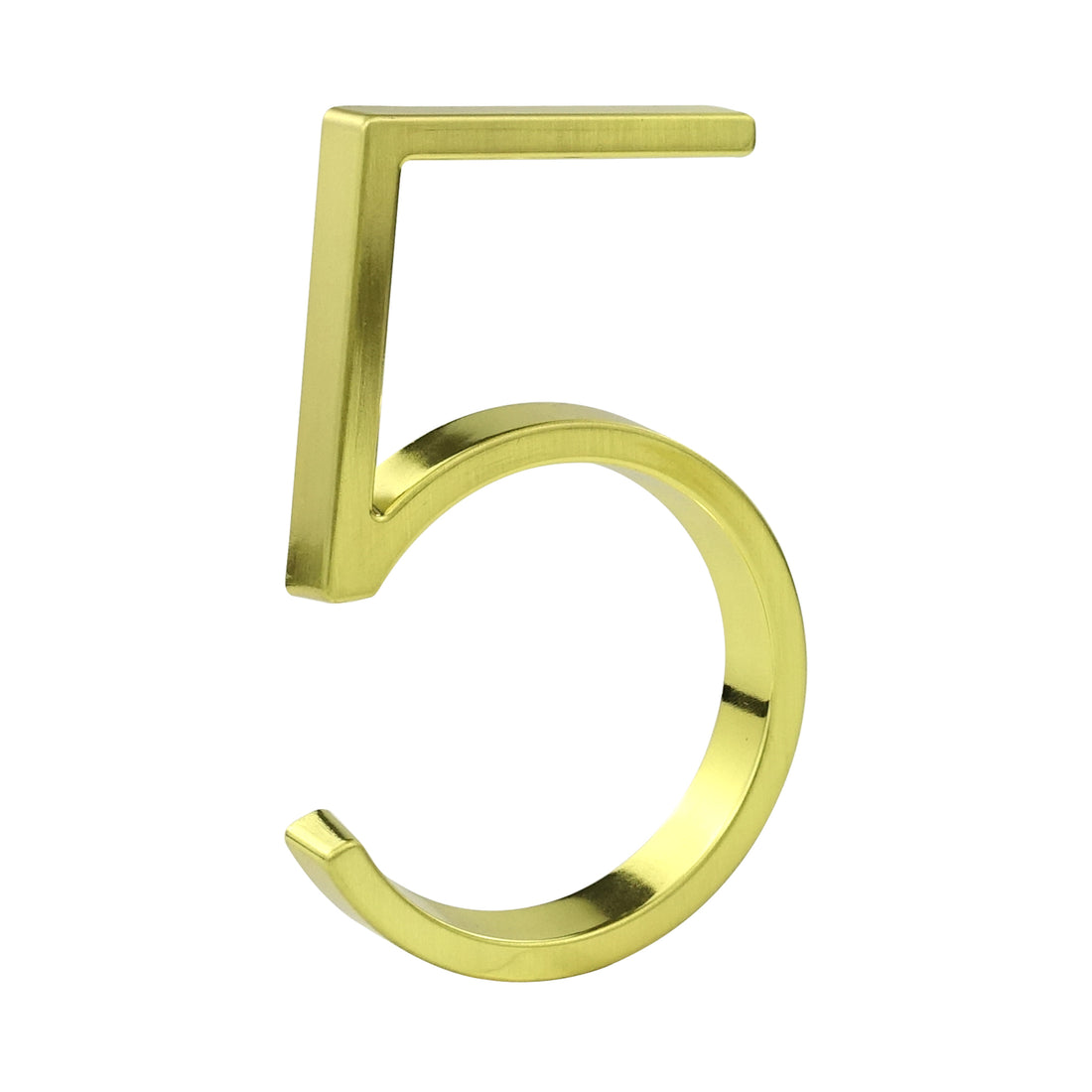 5 Inch (12 cm) House Number, Gloden Zinc Alloy