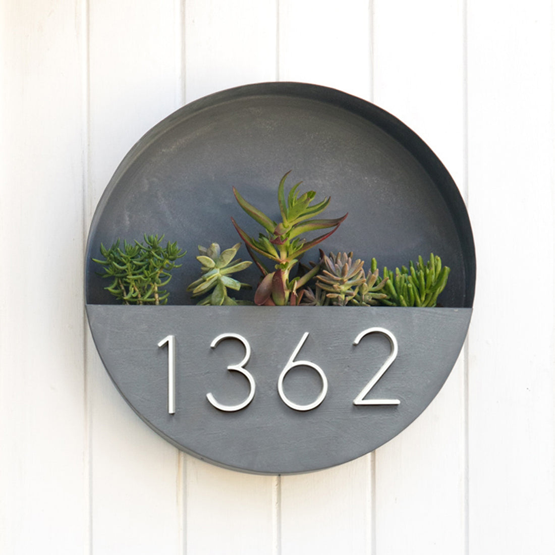 5 Inch (12 cm) House Number,White Aluminum Alloy