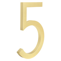 6 Inch (15 cm) House Number, Golden Aluminium Alloy