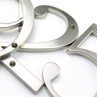4 Inch (10 cm) House Number,Silver Zinc Alloy