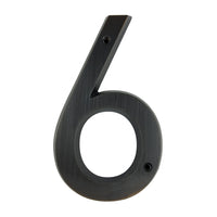 6 Inch (15 cm) House Number, Aged Bronze