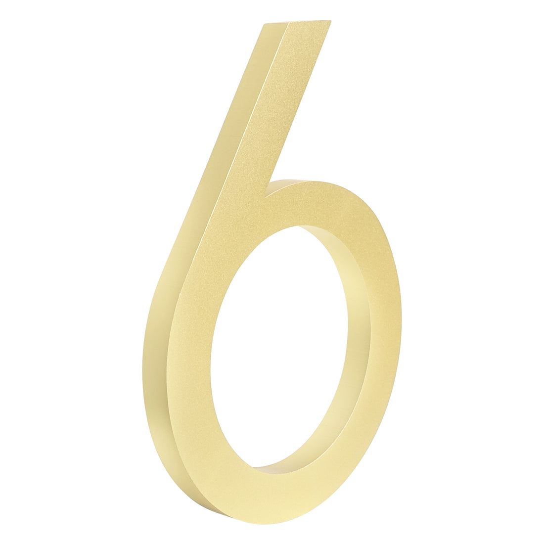 6 Inch (15 cm) House Number, Golden Aluminium Alloy