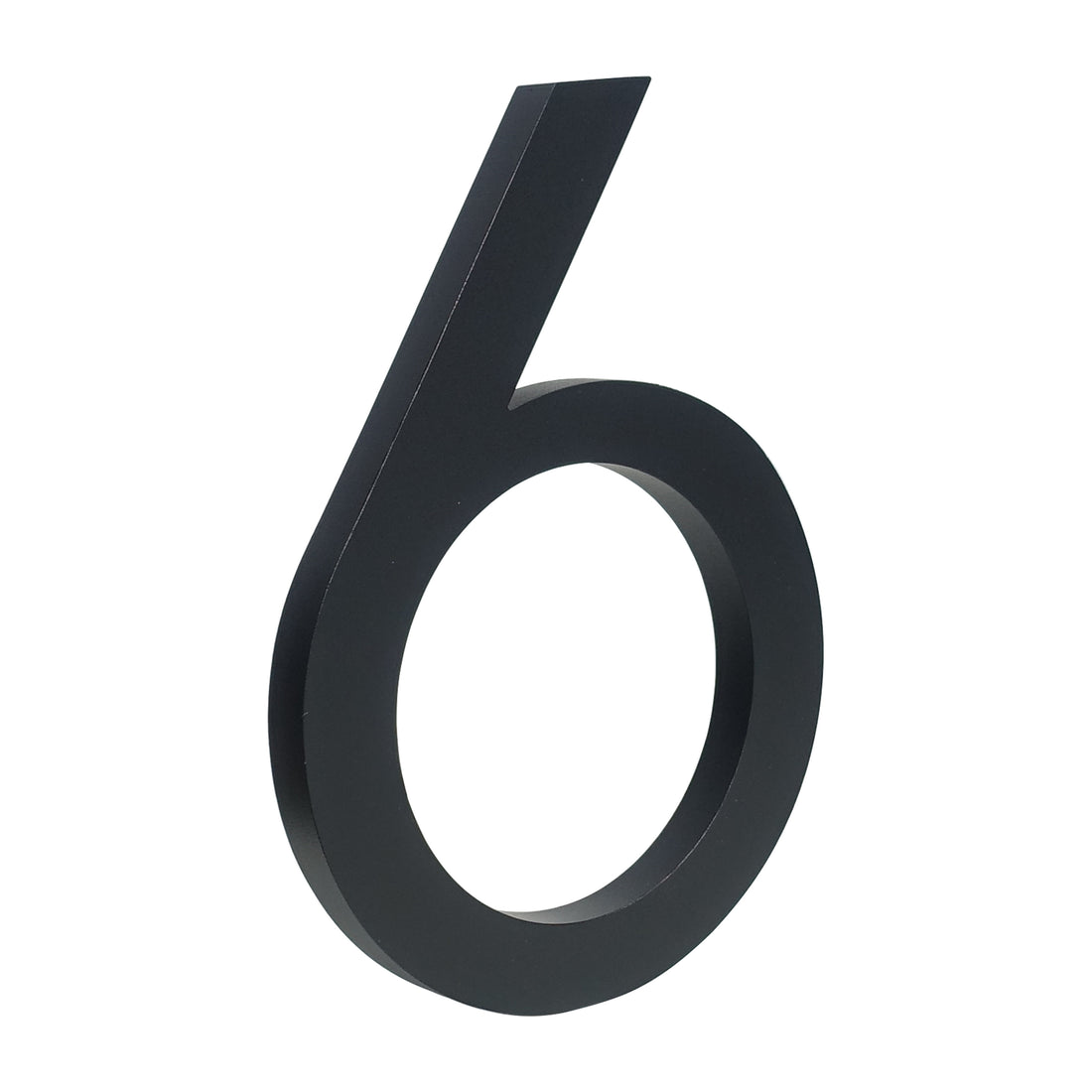 6 Inch (15 cm) House Number, Black Aluminium Alloy