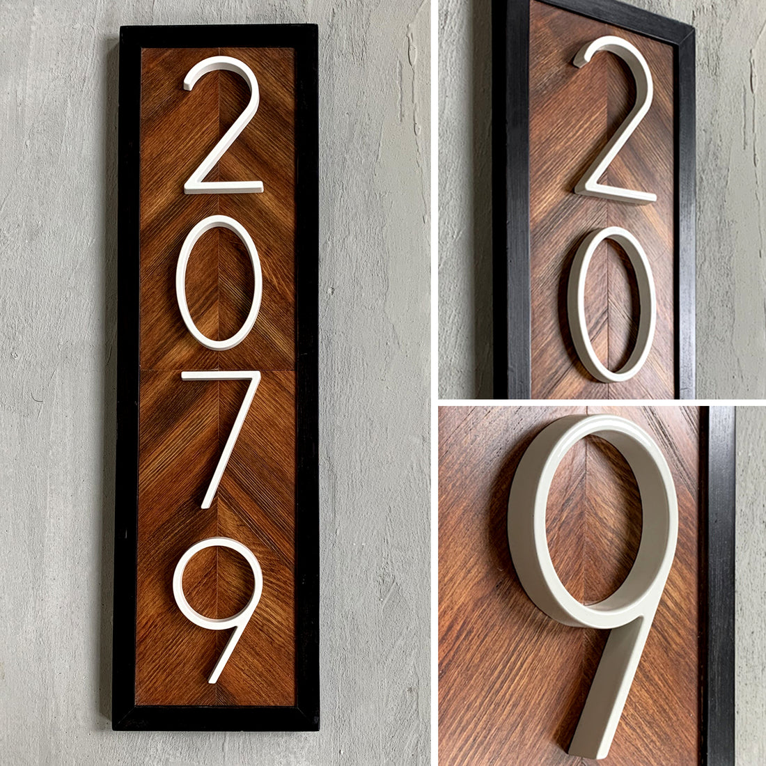 5 Inch (12 cm) House Number,White Aluminum Alloy