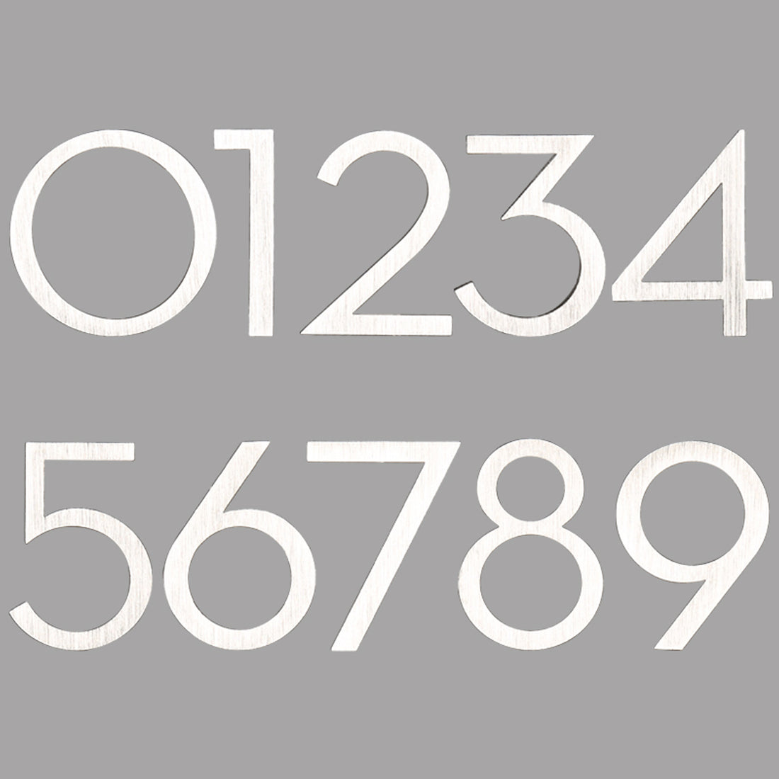 6 inch (15cm) House Number, Silver Aluminium Alloy