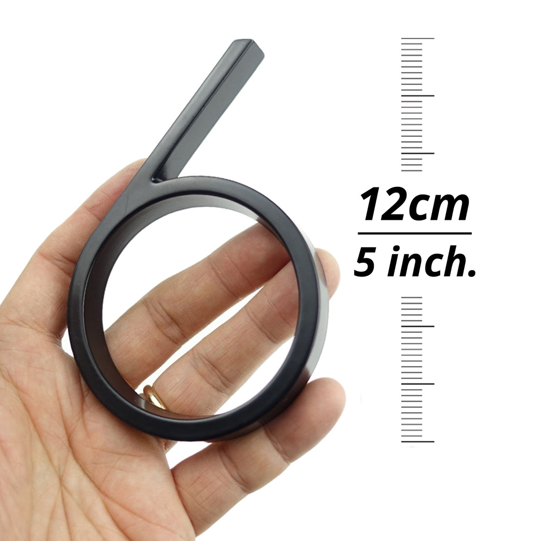 5 Inch (12 cm)  House Number, Black Zinc Alloy