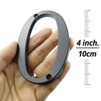 4 Inch (10 cm) House Number,Black Zinc Alloy