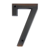 6 Inch (15 cm) House Number, Aged Bronze