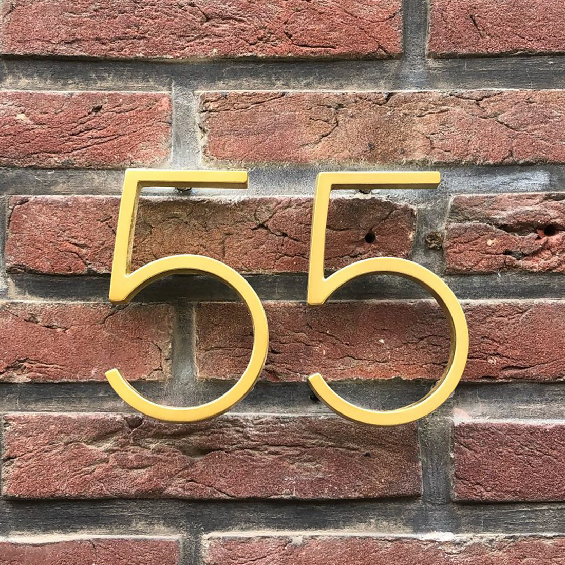 5 Inch (12 cm) House Number, Gloden Zinc Alloy