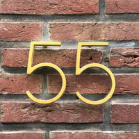 5 Inch (12 cm) House Number, Gloden Zinc Alloy