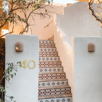 6 Inch (15 cm) House Number, Golden Aluminium Alloy