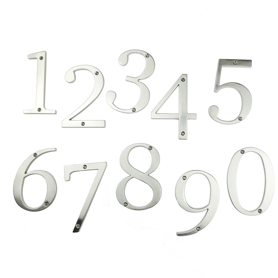 4 Inch (10 cm) House Number,Silver Zinc Alloy