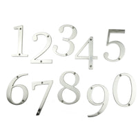 4 Inch (10 cm) House Number,Silver Zinc Alloy