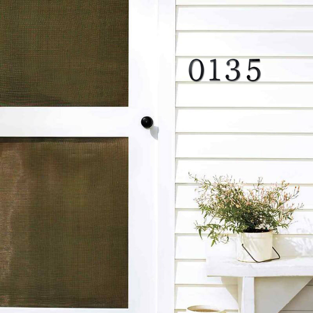 4 Inch (10 cm) House Number,Black Zinc Alloy
