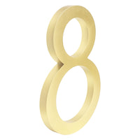 6 Inch (15 cm) House Number, Golden Aluminium Alloy