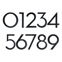 6 Inch (15 cm) House Number, Black Aluminium Alloy