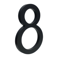 6 Inch (15 cm) House Number, Black Aluminium Alloy
