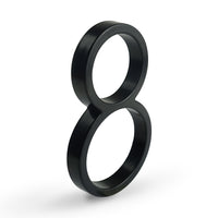 5 Inch (12 cm)  House Number, Black Zinc Alloy