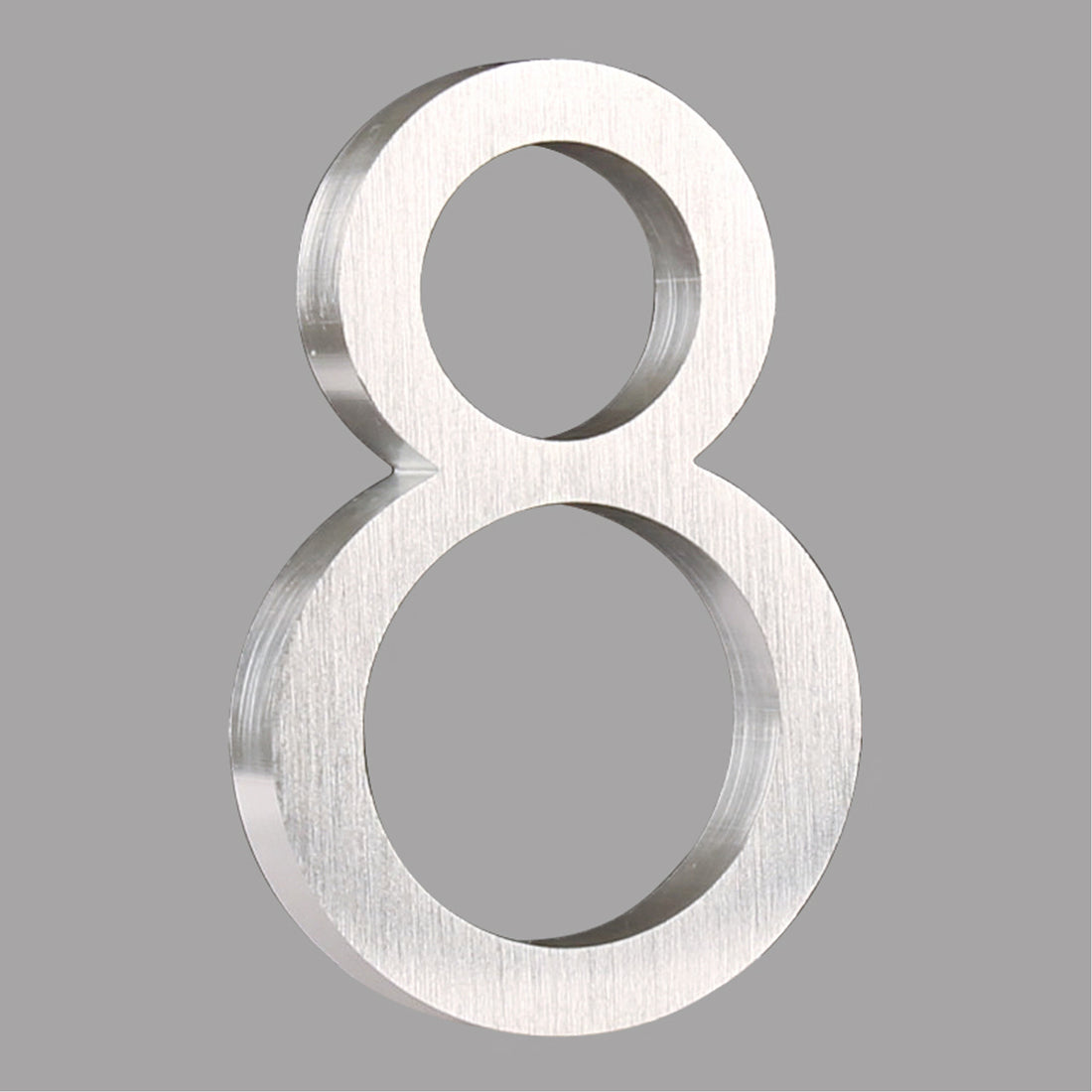 6 inch (15cm) House Number, Silver Aluminium Alloy