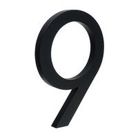 6 Inch (15 cm) House Number, Black Aluminium Alloy