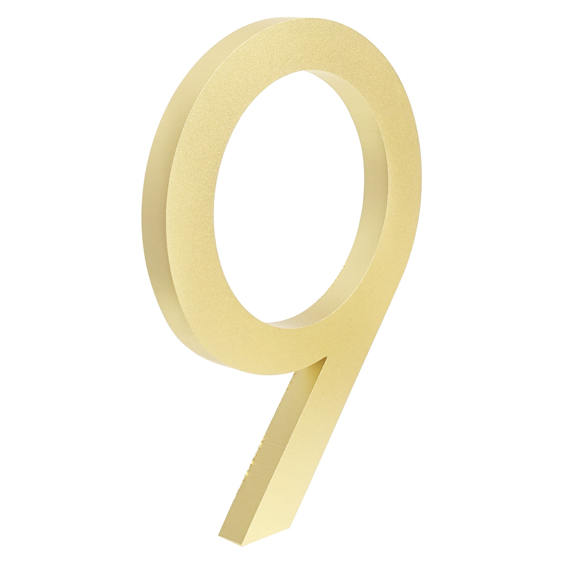 6 Inch (15 cm) House Number, Golden Aluminium Alloy