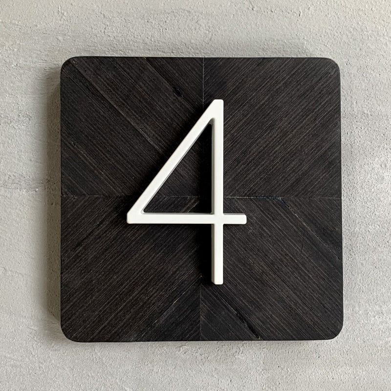 5 Inch (12.5 cm) House Number, White Aluminum Alloy