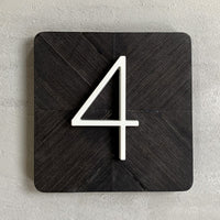 5 Inch (12.5 cm) House Number, White Aluminum Alloy