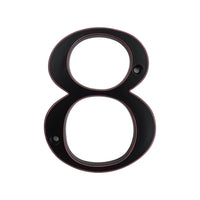 4 Inch (10 cm) House Number,Black Zinc Alloy