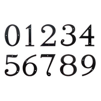 4 Inch (10 cm) House Number,Black Zinc Alloy