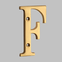 4 Inch (10 cm) Letters House Number, Solid Brass