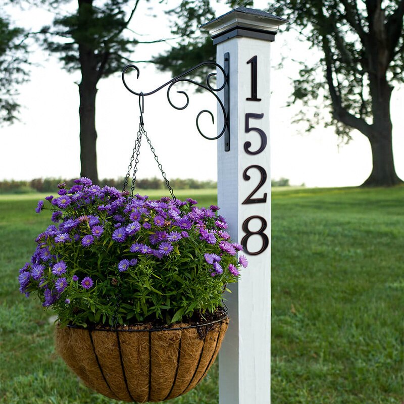 4 Inch (10 cm) House Number,Black Zinc Alloy