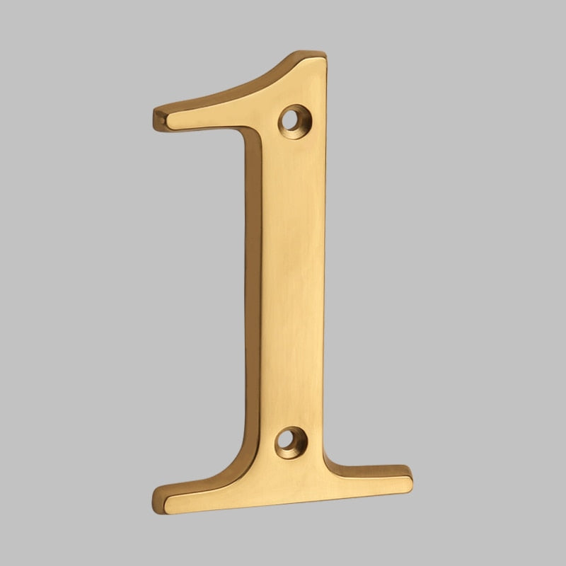 4 Inch (10 cm) Letters House Number, Solid Brass