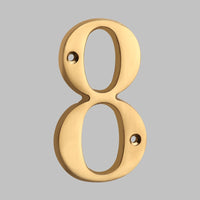 4 Inch (10 cm) Letters House Number, Solid Brass