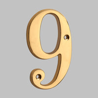 4 Inch (10 cm) Letters House Number, Solid Brass