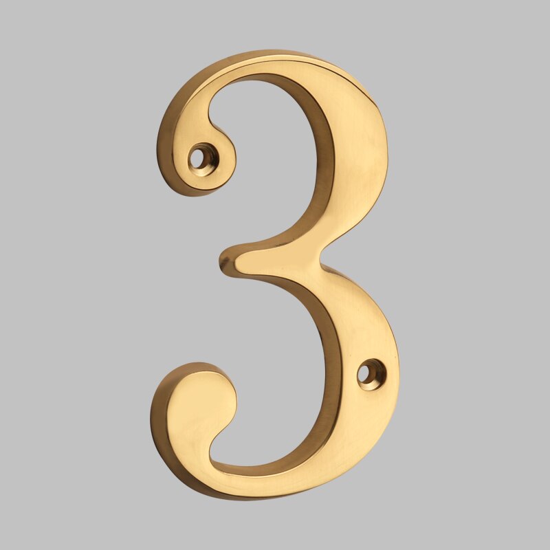 4 Inch (10 cm) Letters House Number, Solid Brass