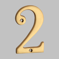 4 Inch (10 cm) Letters House Number, Solid Brass