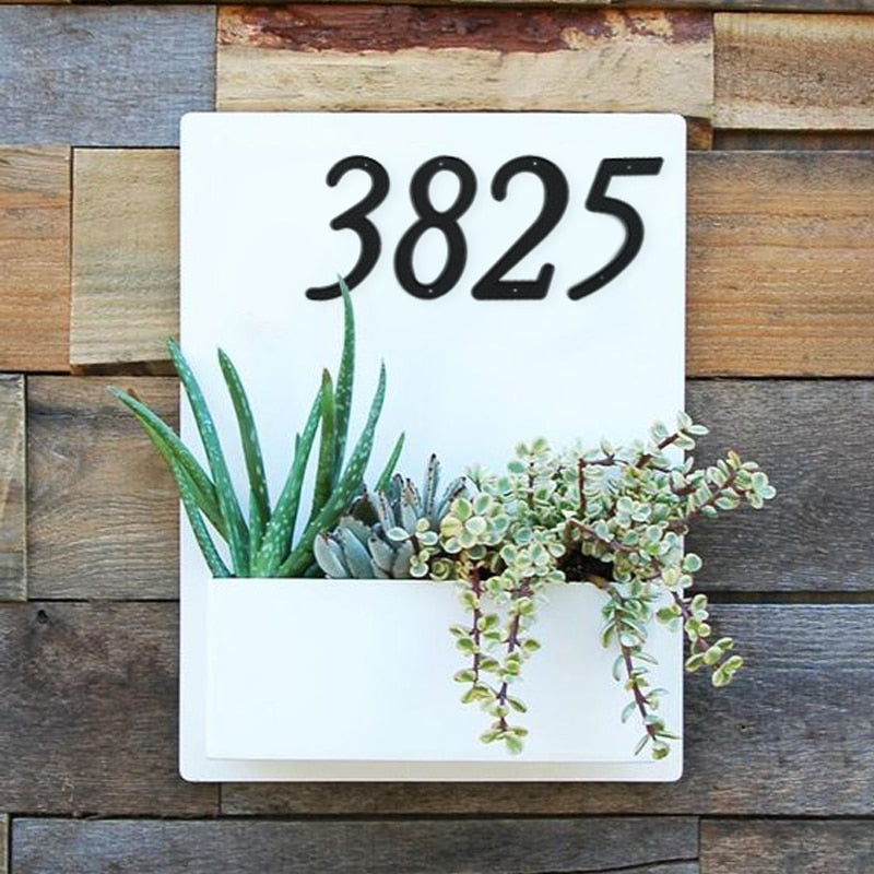 4 Inch (10 cm)  House Number,Black Zinc Alloy