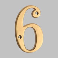 4 Inch (10 cm) Letters House Number, Solid Brass