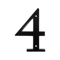 4 Inch (10 cm) House Number,Black Zinc Alloy