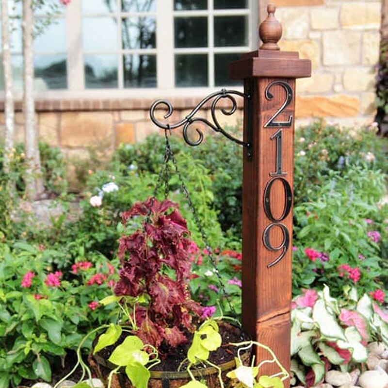 4 Inch (10 cm) House Number,Black Zinc Alloy