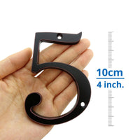 4 Inch (10 cm) House Number,Black Zinc Alloy