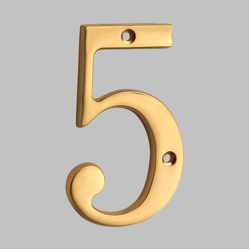 4 Inch (10 cm) Letters House Number, Solid Brass