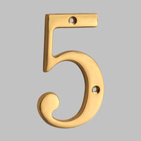 4 Inch (10 cm) Letters House Number, Solid Brass