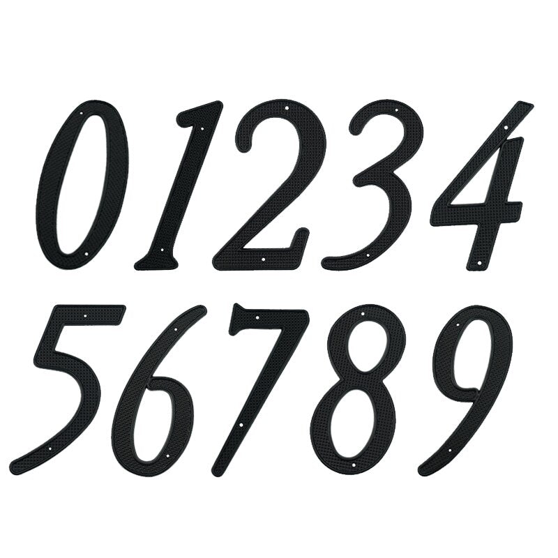 4 Inch (10 cm)  House Number,Black Zinc Alloy