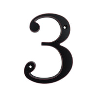 4 Inch (10 cm) House Number,Black Zinc Alloy