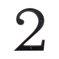 4 Inch (10 cm) House Number,Black Zinc Alloy