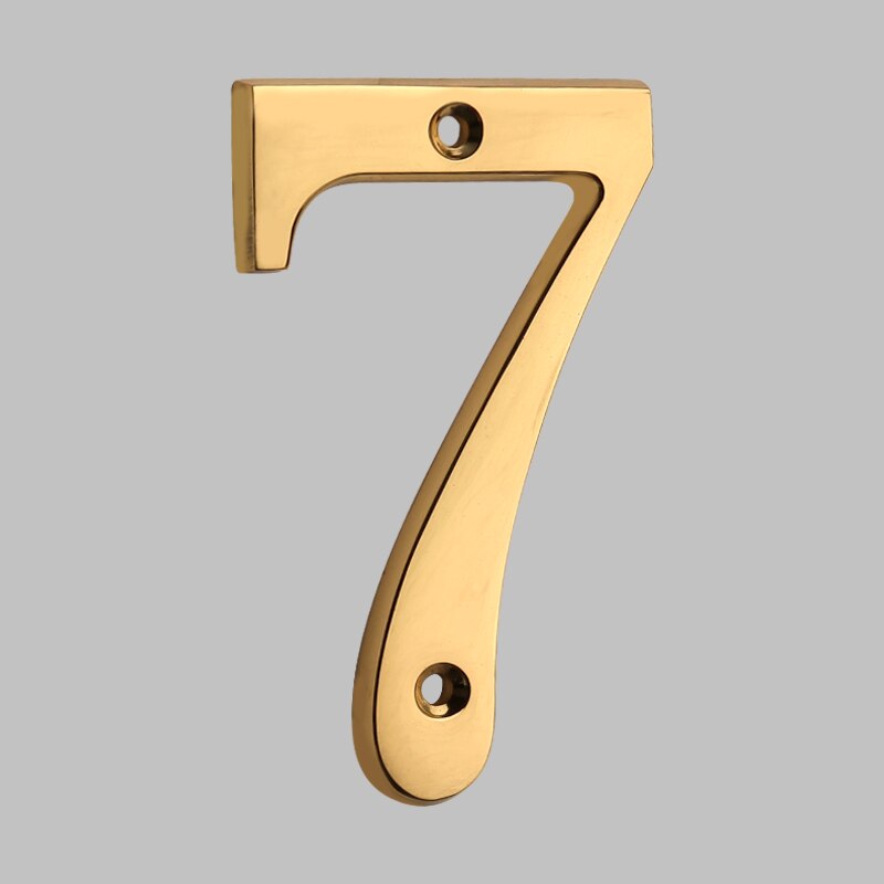 4 Inch (10 cm) Letters House Number, Solid Brass